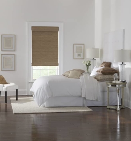 Bamboo Shades in bedroom Photo