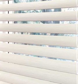 White 2" Faux Wood Blinds Photo