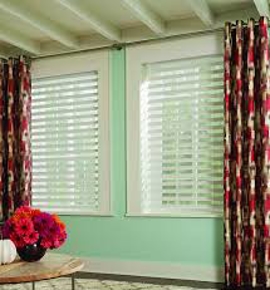 2" Light Filtering White Fabric Horizontal Blinds Photo