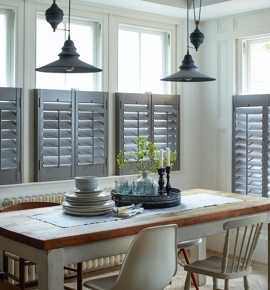 Composite shutters in dining room Photo