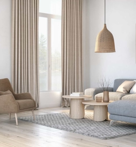 Curtains in living room Photo